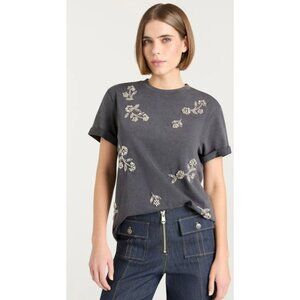 Cinq a Sept Diamond Vines Washed Bree Tee Medium